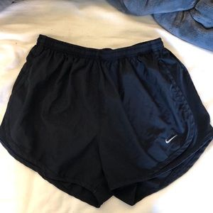 black nike running shorts